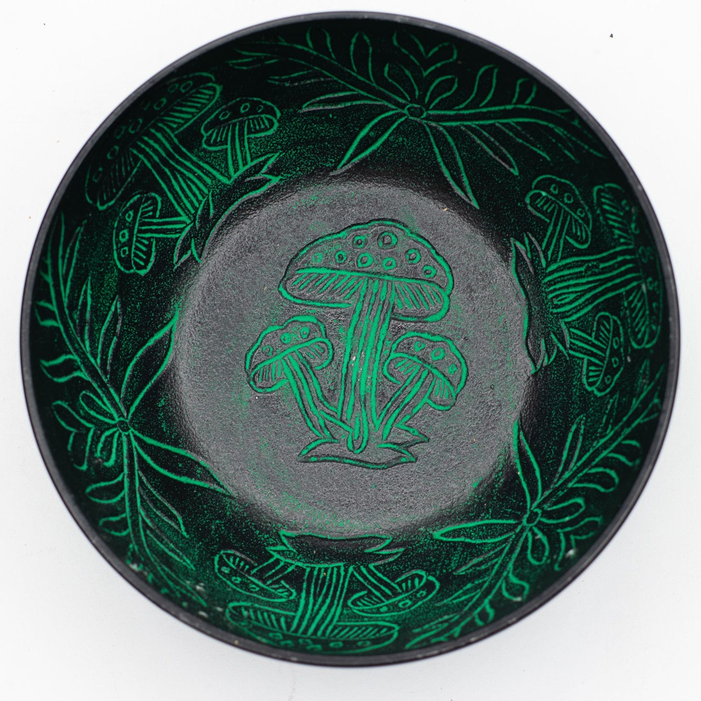 Aluminum Singing Bowl - Magic Mushroom - Green (20cm) | Auro & Co