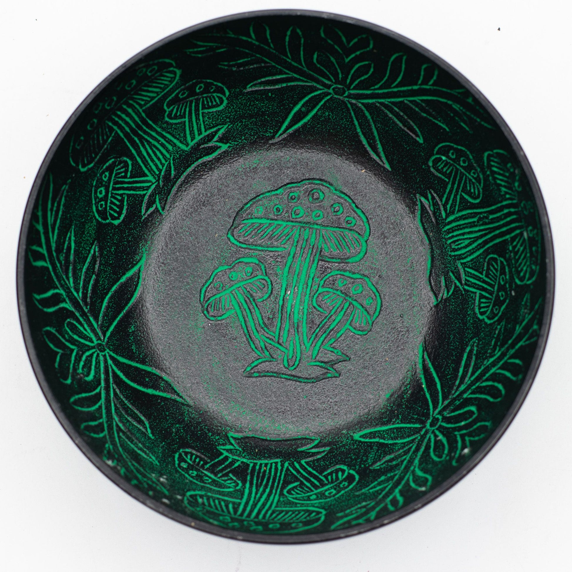 Aluminum Singing Bowl - Magic Mushroom - Green (20cm) | Auro & Co