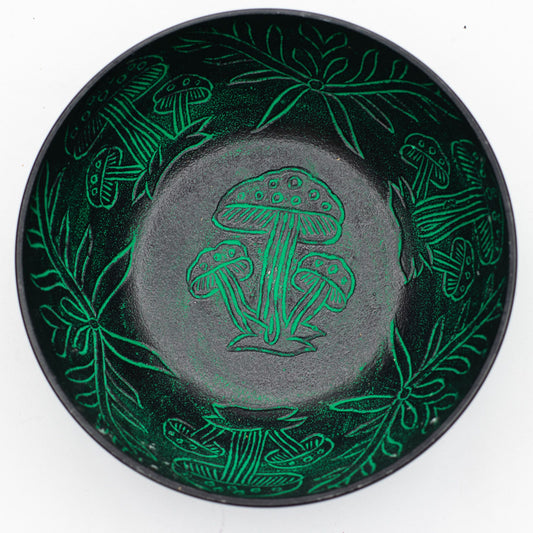 Aluminum Singing Bowl - Magic Mushroom - Green (20cm) | Auro & Co