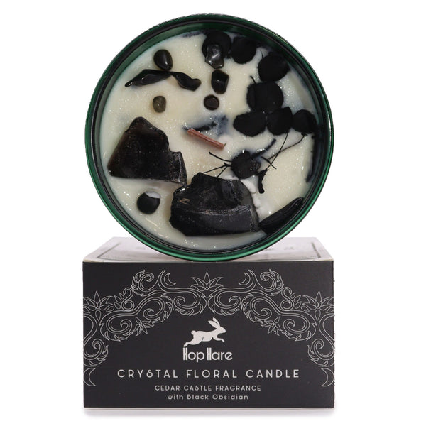 Hop Hare Crystal Magic Flower Candle - The Knight of Swords | Auro & Co