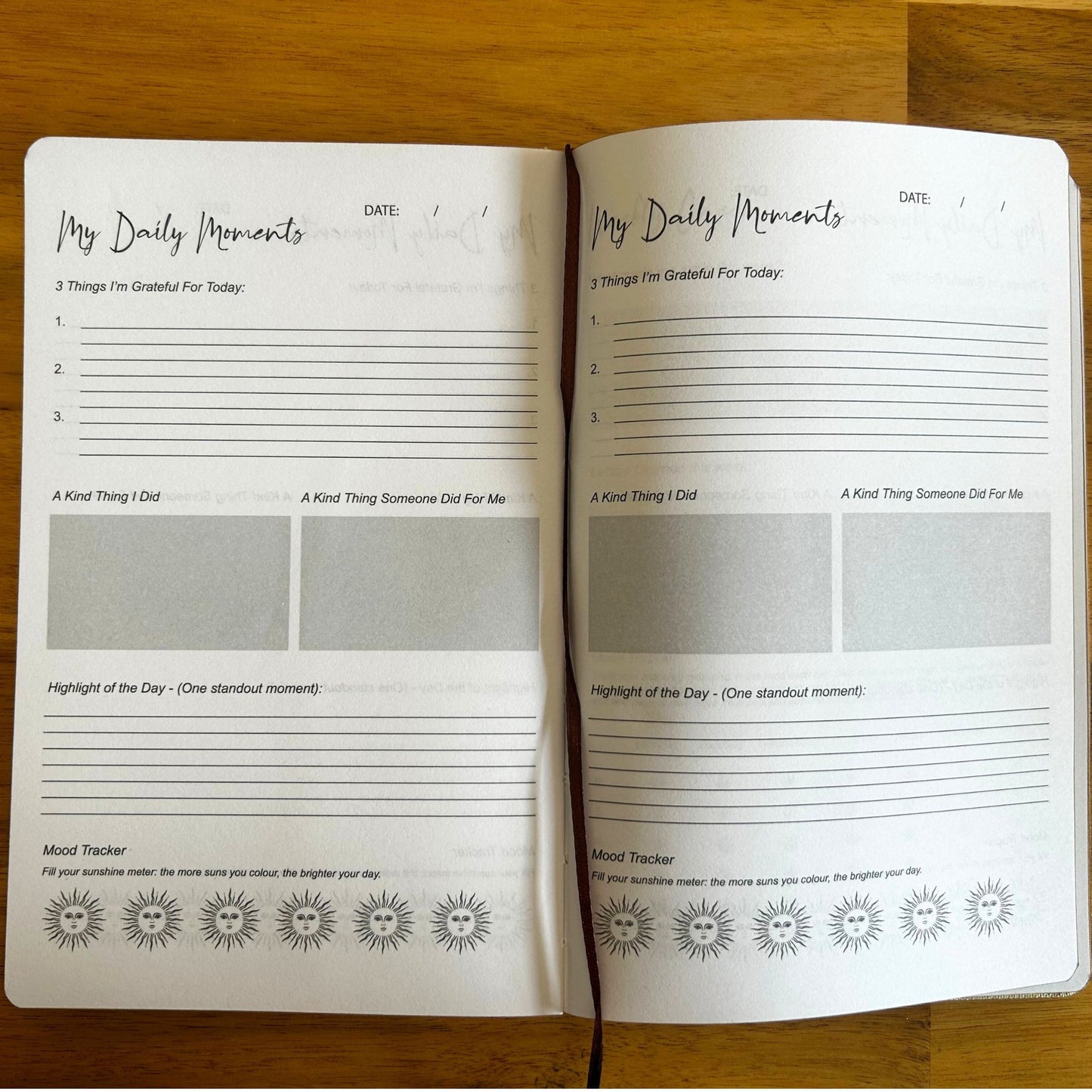 Ivory Gratitude Journal with Gold Lining - 120 pages - My Days are Full of Sun – product image 6