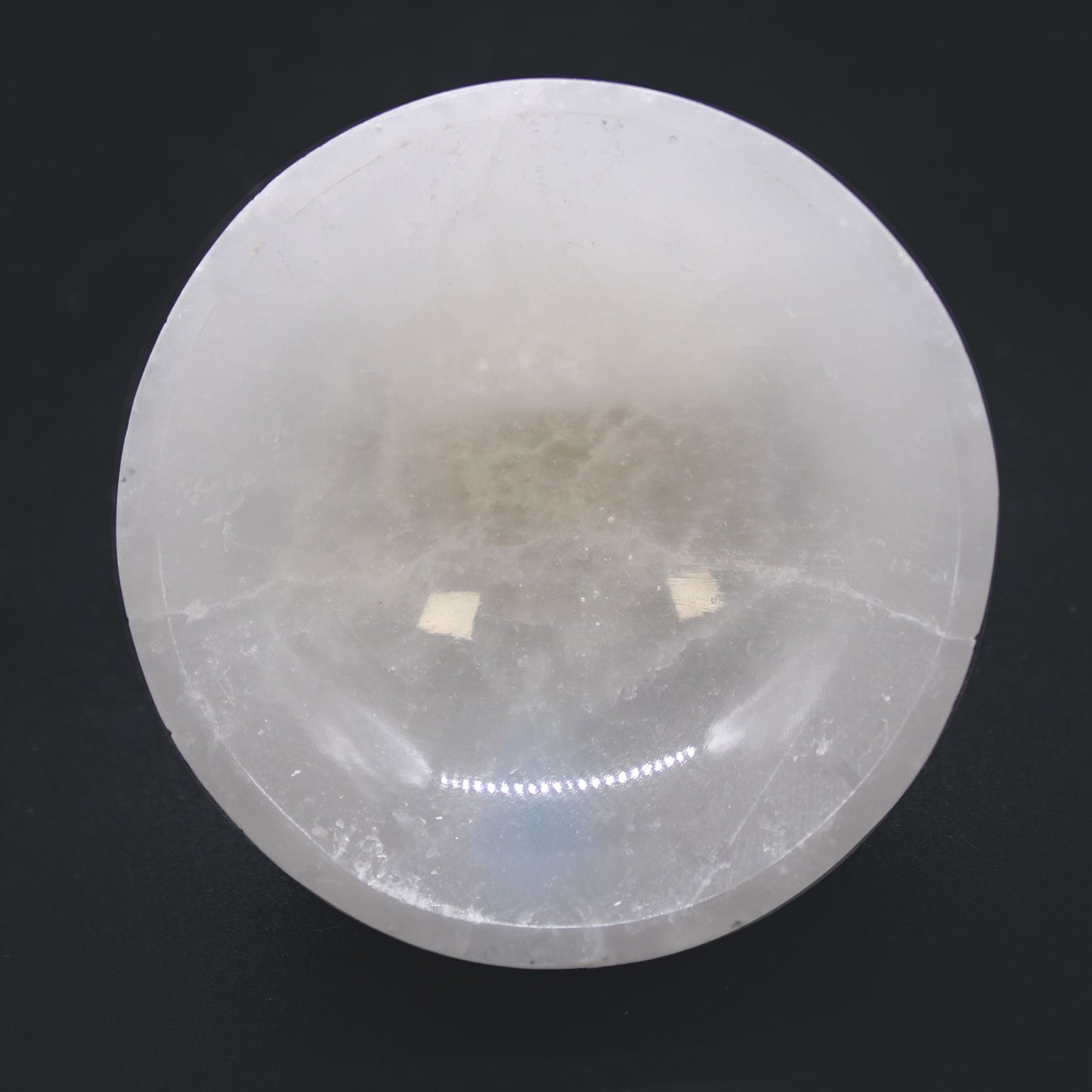 Selenite Round Bowl - 8cm – detail view