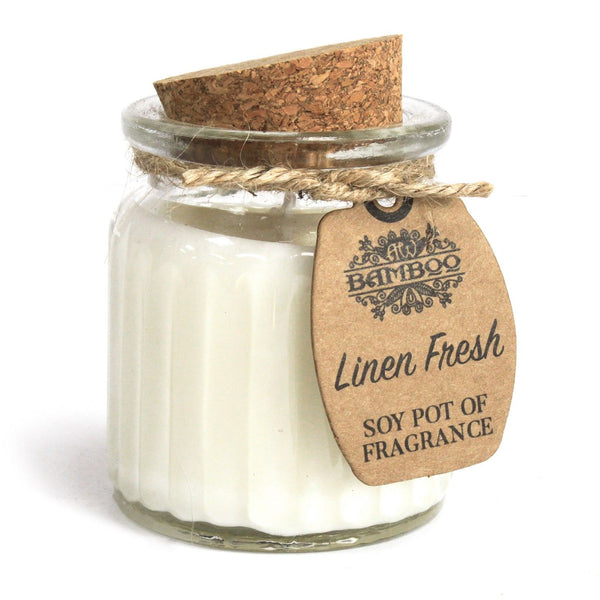 Linen Fresh Soy Pot of Fragrance Candles | Auro & Co