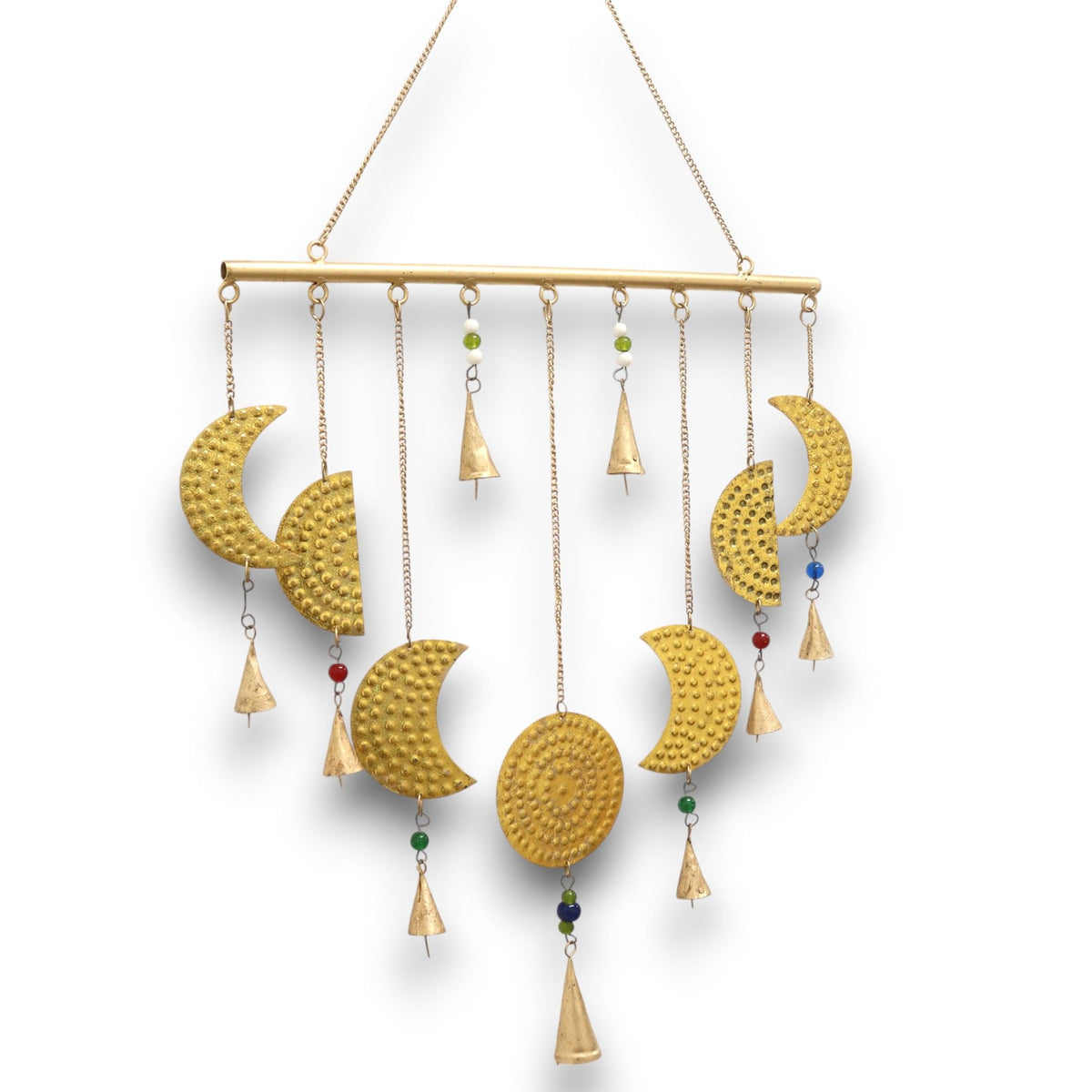 Moon Phases Brass Bell Chime, 43 x 40cm