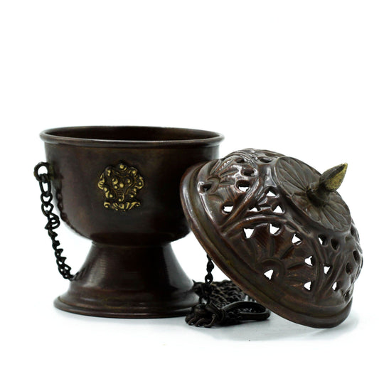 Classic Hanging Copper Tibetan Incense Burner
