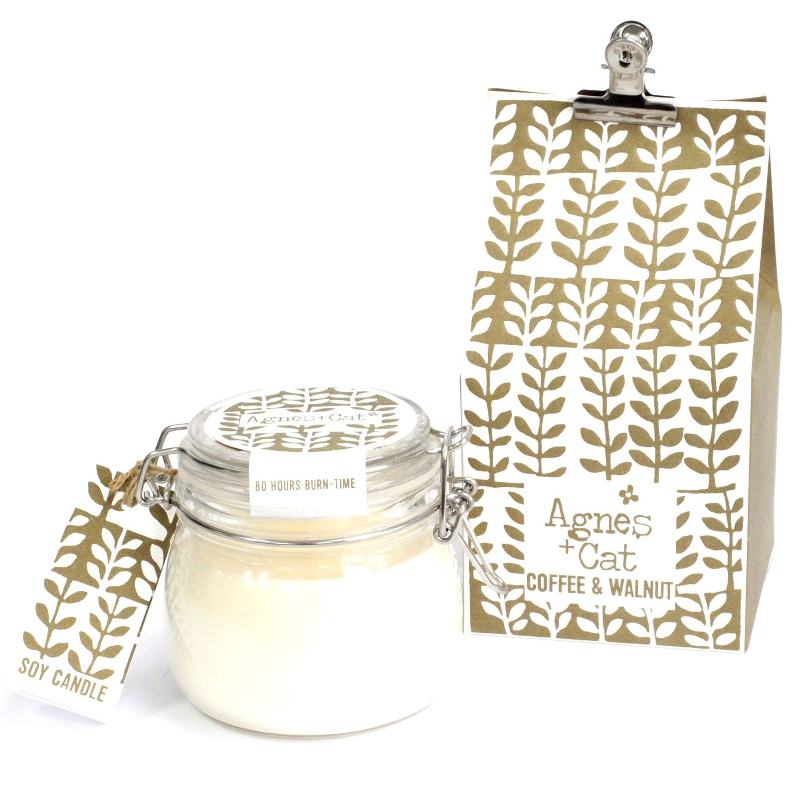 Agnes + Cat Kilner Jar Candle - Coffee and Walnut | Auro & Co