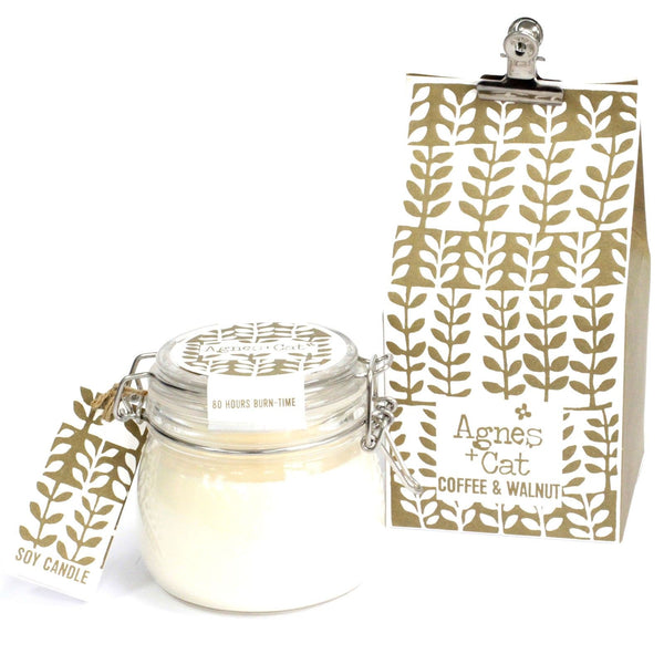 Agnes + Cat Kilner Jar Candle - Coffee and Walnut | Auro & Co