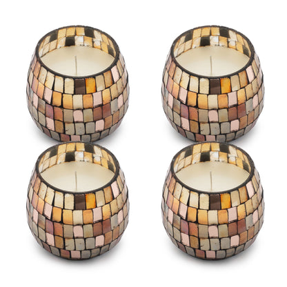 Small Glass Jar Candles - Amber Mosaic