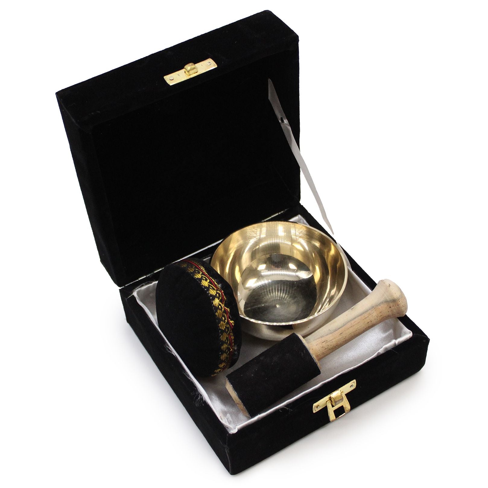 Brass Singing Bowl Gift Set - 9cm – packaging