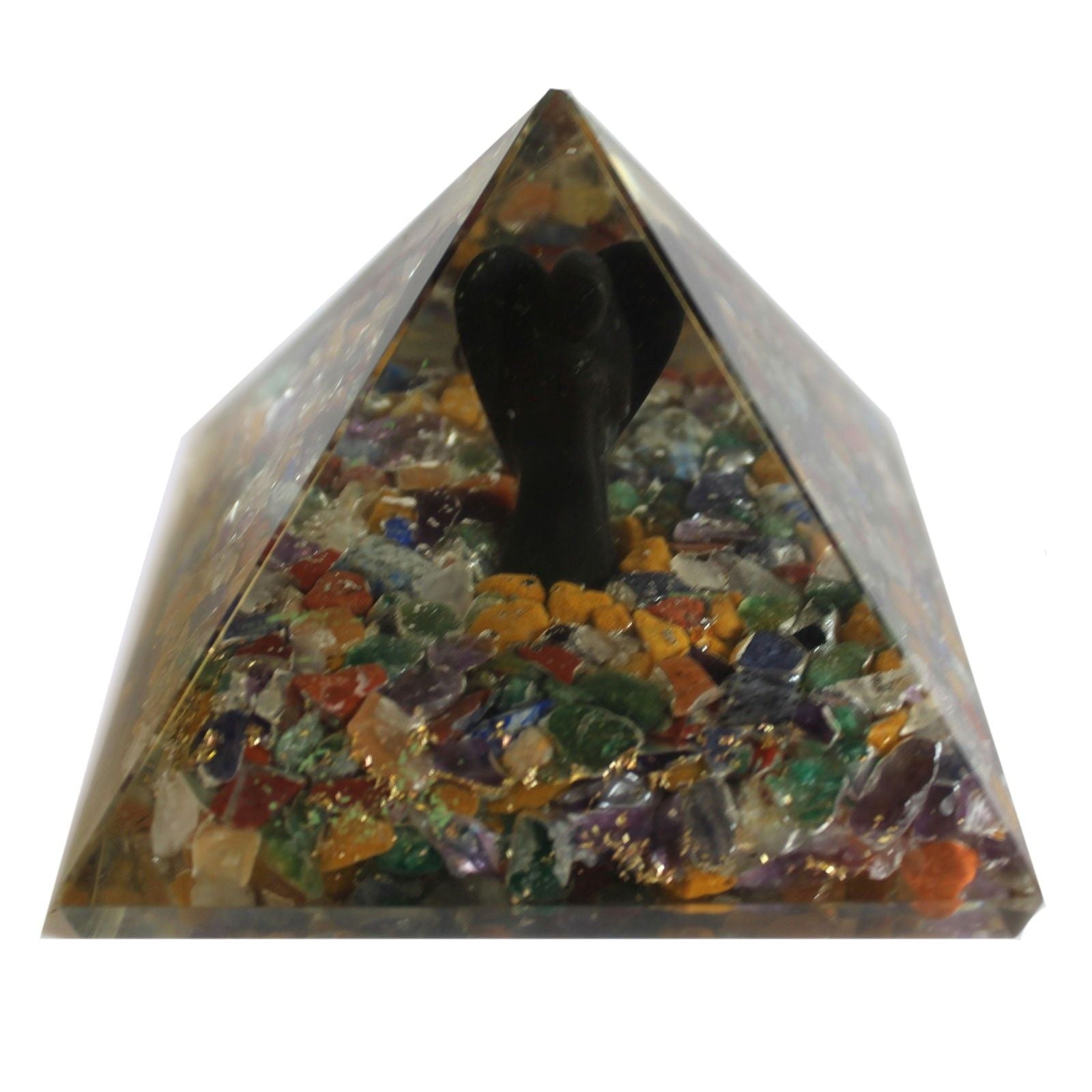 Lrg Orgonite Pyramid 70mm - Angel – packaging