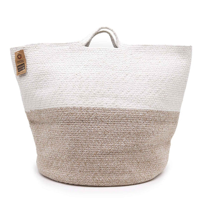Cotton Rope Laundry / Storage Big Basket 45x40cm - Beige | Auro & Co
