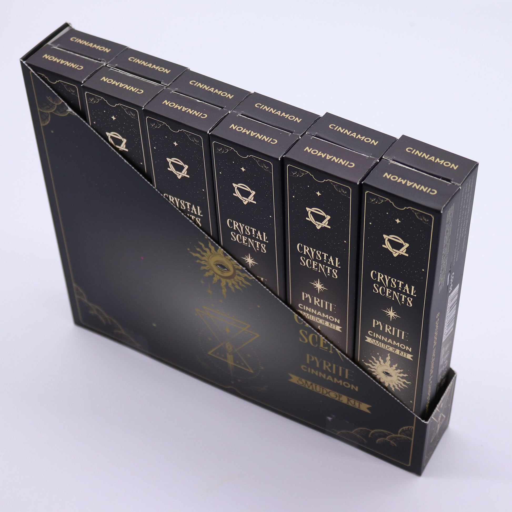 Pyrite Crystal Scents Smudge Incense - Cinnamon – packaging