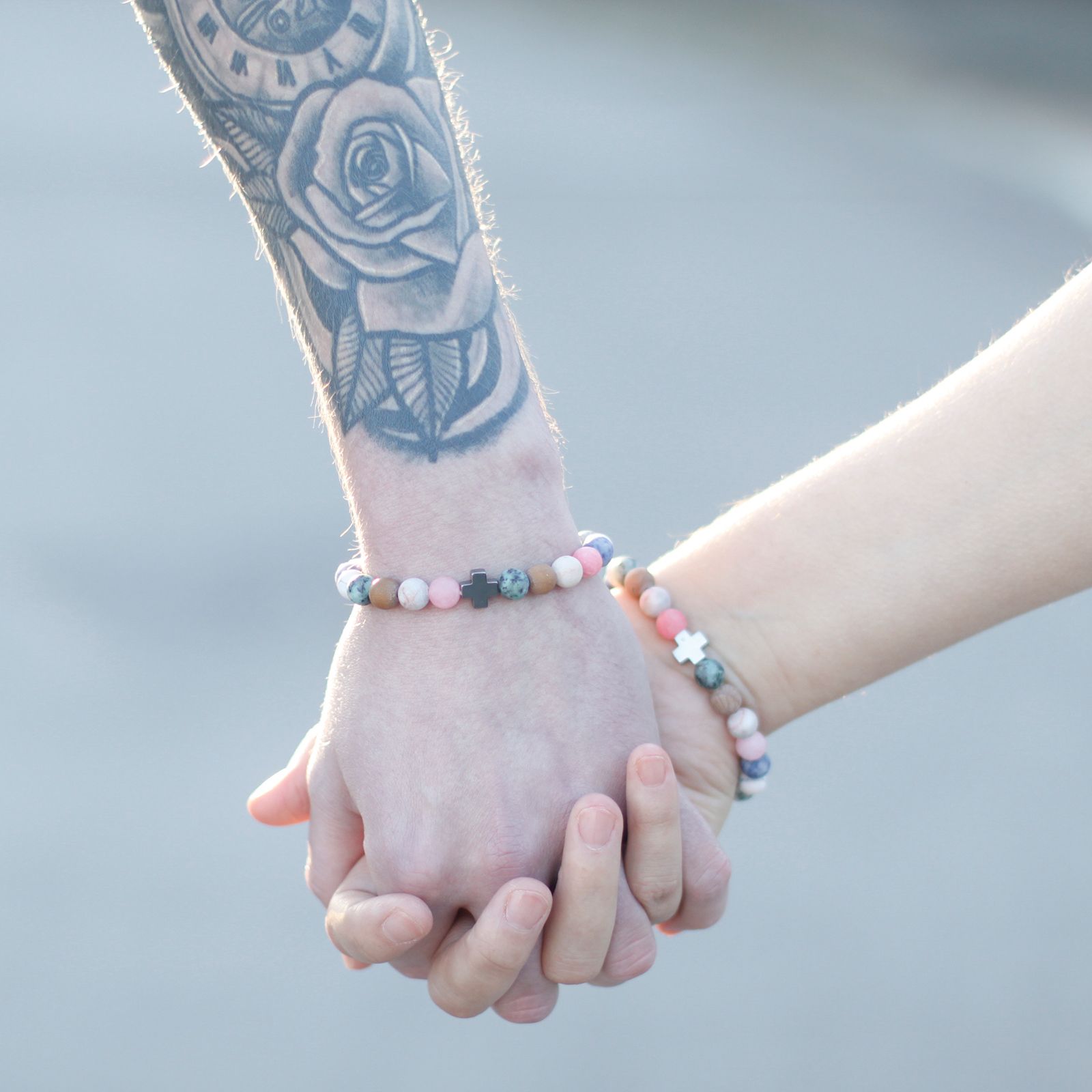 Set of 2 Gemstones Friendship Bracelets - Peace - Picasso Jasper & White Howlite – product image 6