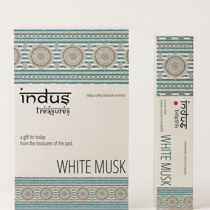 White Musk Incense Sticks, Indus Treasures, 15g