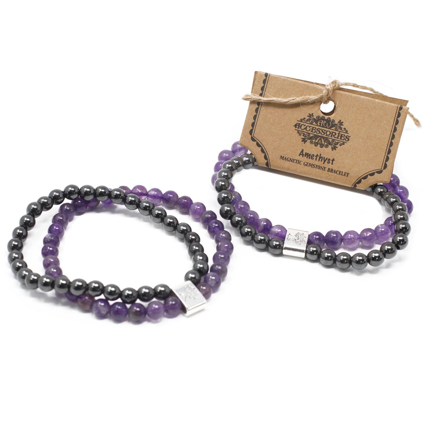 Magnetic Gemstone Bracelet - Amethyst – lifestyle shot