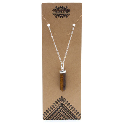 Gemstone Classic Point Pendant - Tiger Eye – detail view