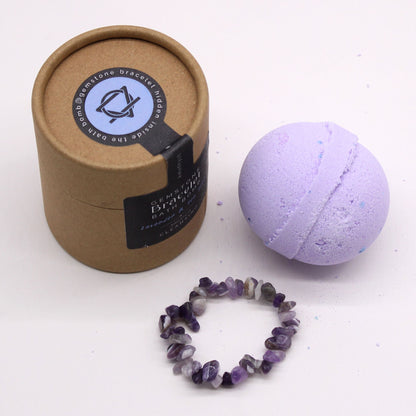 Amethyst Gem Bracelet Bath Bomb – lifestyle shot