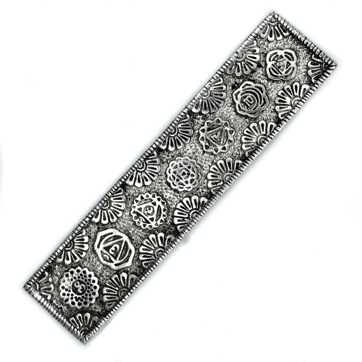 Chakra Incense Holder - Polished Aluminium, 23cm