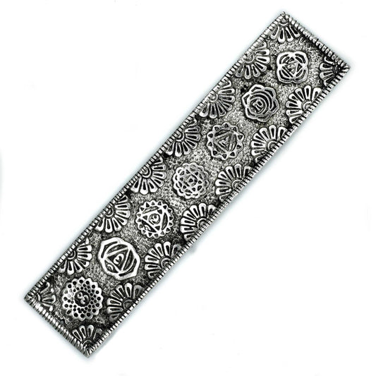 Chakra Incense Holder - Polished Aluminium, 23cm