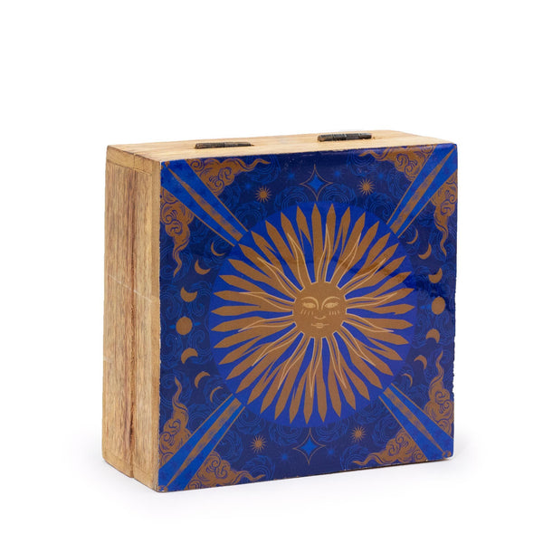 Hop Hare Medium Enameled Square Box - The Sun | Auro & Co