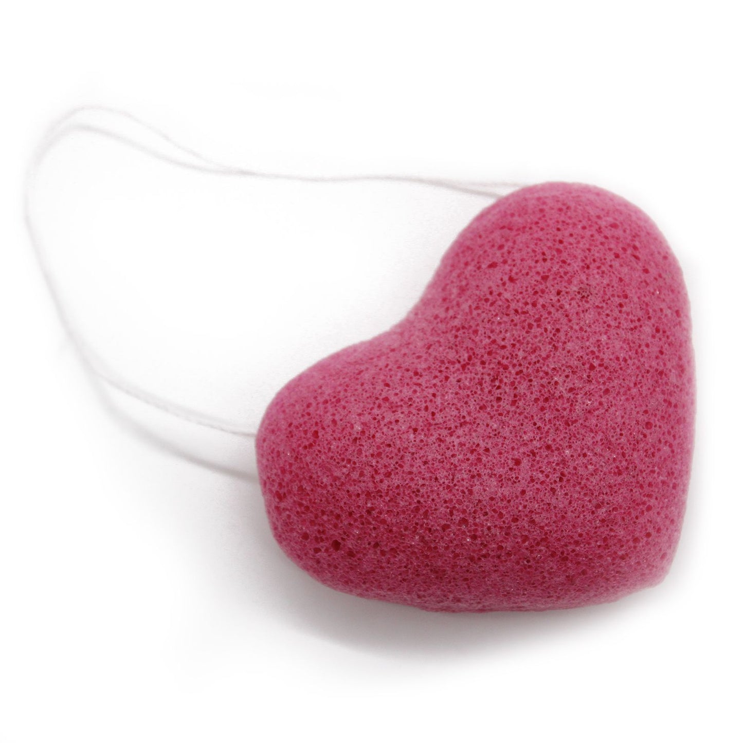 Konjac Heart Sponge - Rose – detail view