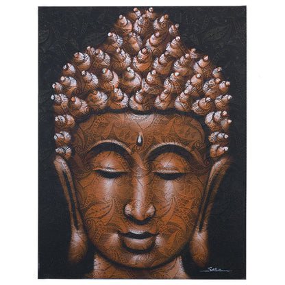 Buddha Painting - Copper Brocade Detail | Auro & Co