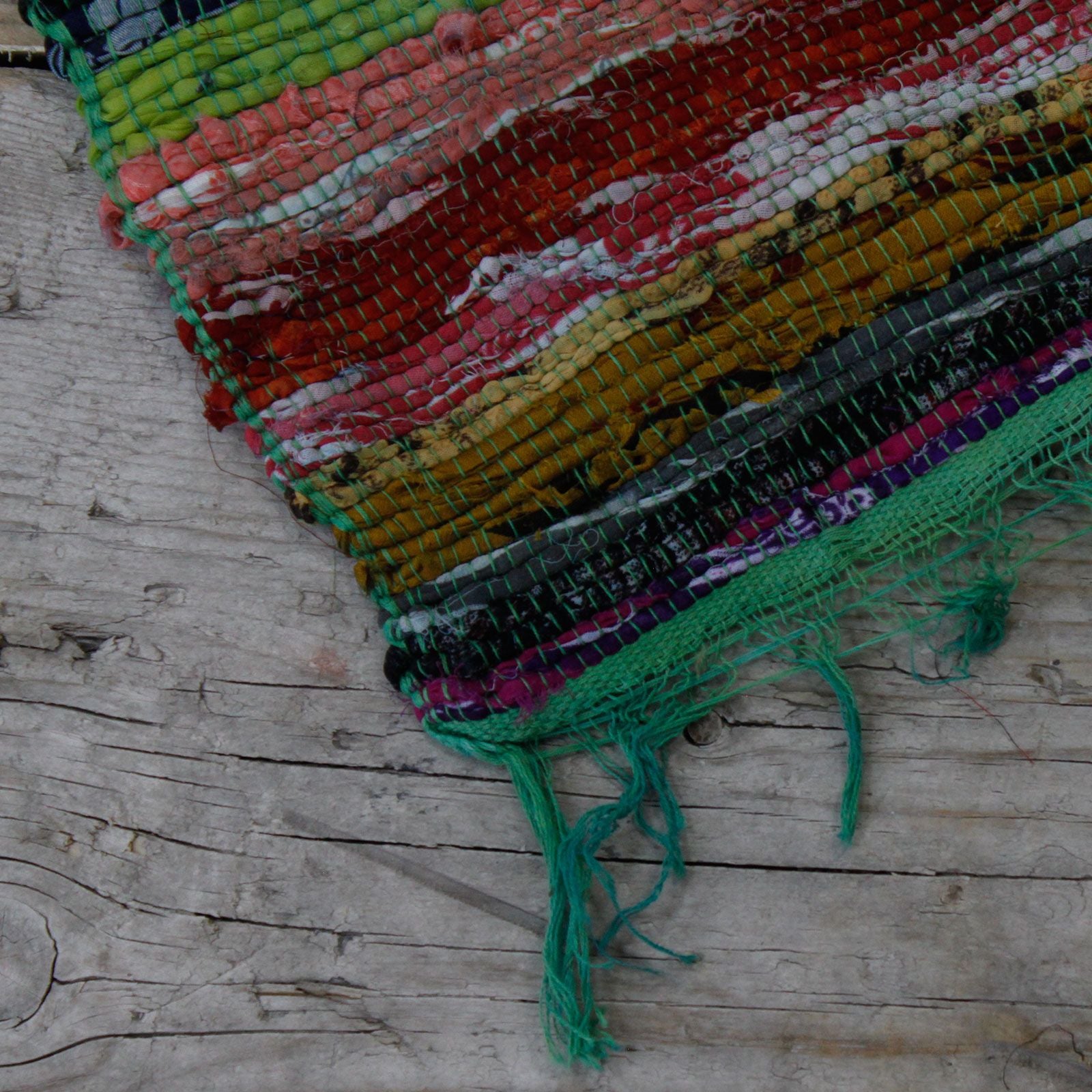 Luxury Handwoven Rag Rug – Green (151 × 90 cm) – product image 7
