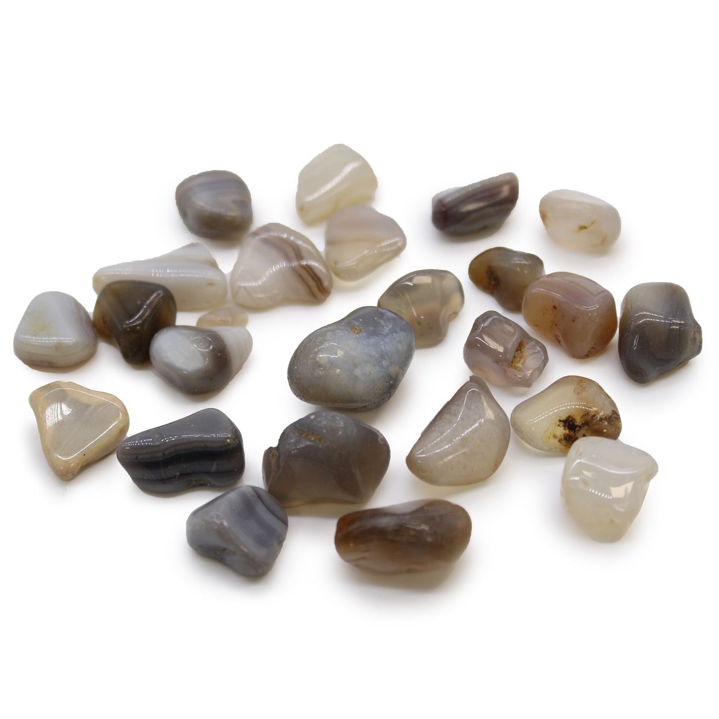 Small African Tumble Stones - Grey Agate - Botswana | Auro & Co