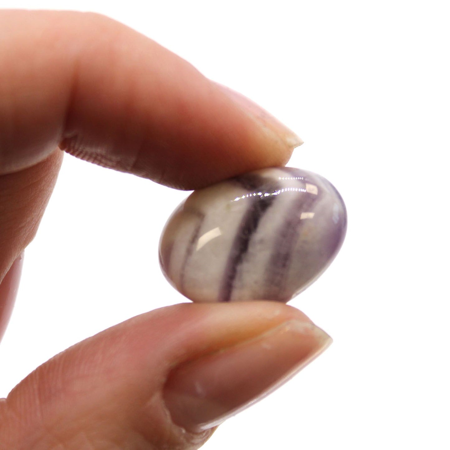 Small African Tumble Stones - Amethyst - Chevron – detail view