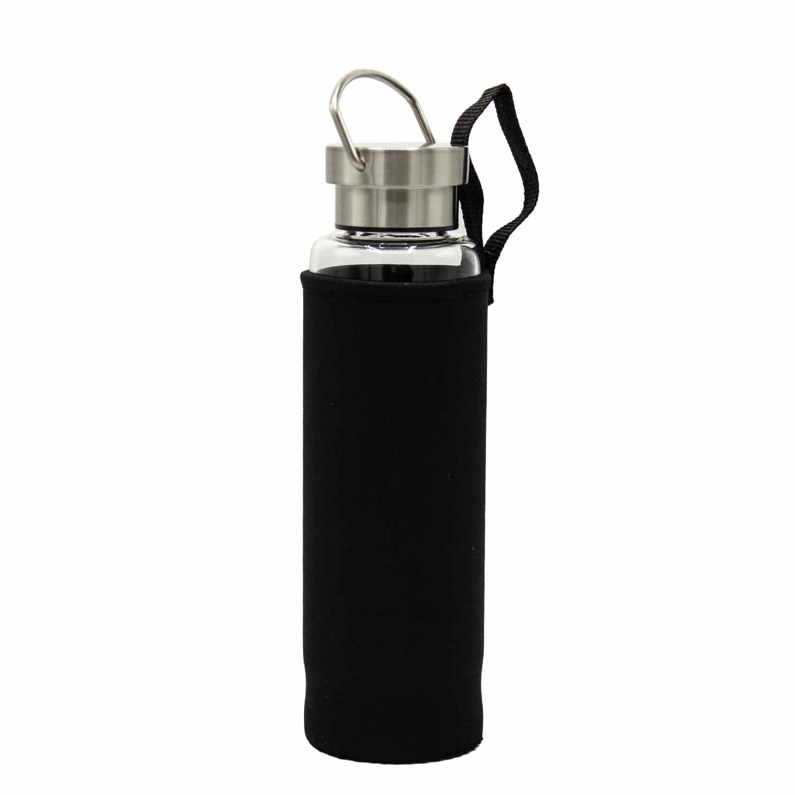 Crystal Infused Glass Water Bottle - Rejuvenating Rose Quartz - Obelisk – product image 5