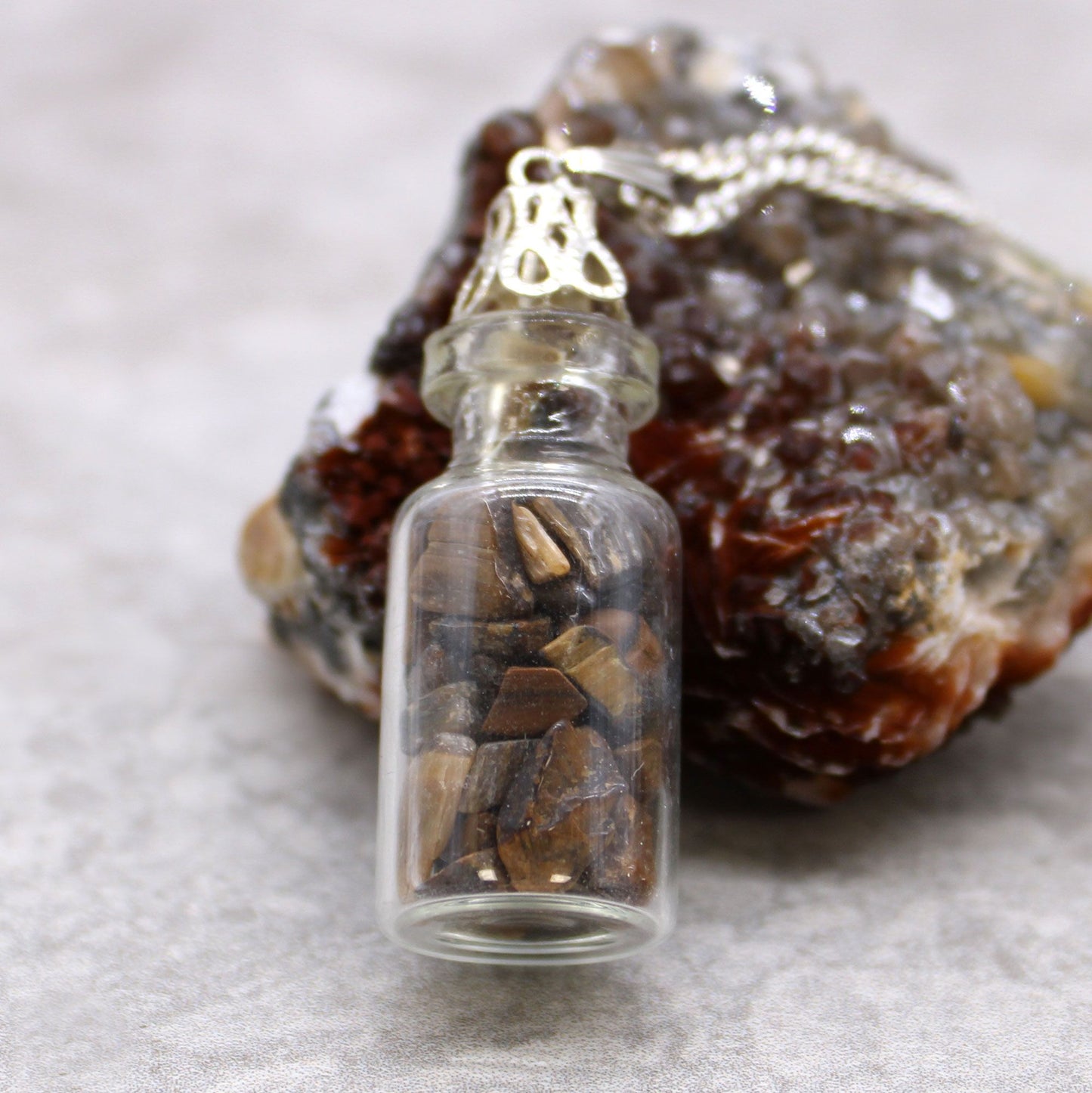 Bottled Gemstones Necklace - Tiger Eye – product image 5