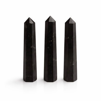 Gemstone Six Face Obelisk Point approx 11cm - Black Tourmaline | Auro & Co