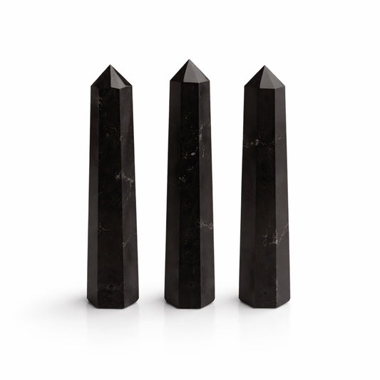 Gemstone Six Face Obelisk Point approx 11cm - Black Tourmaline | Auro & Co