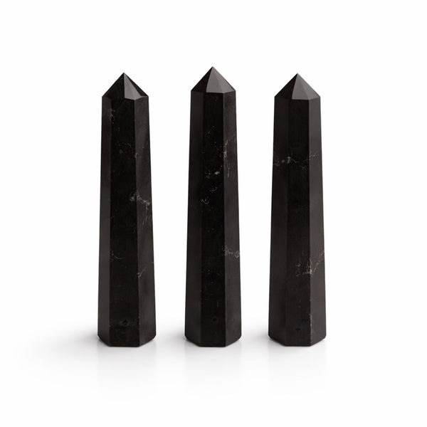 Gemstone Six Face Obelisk Point approx 11cm - Black Tourmaline | Auro & Co