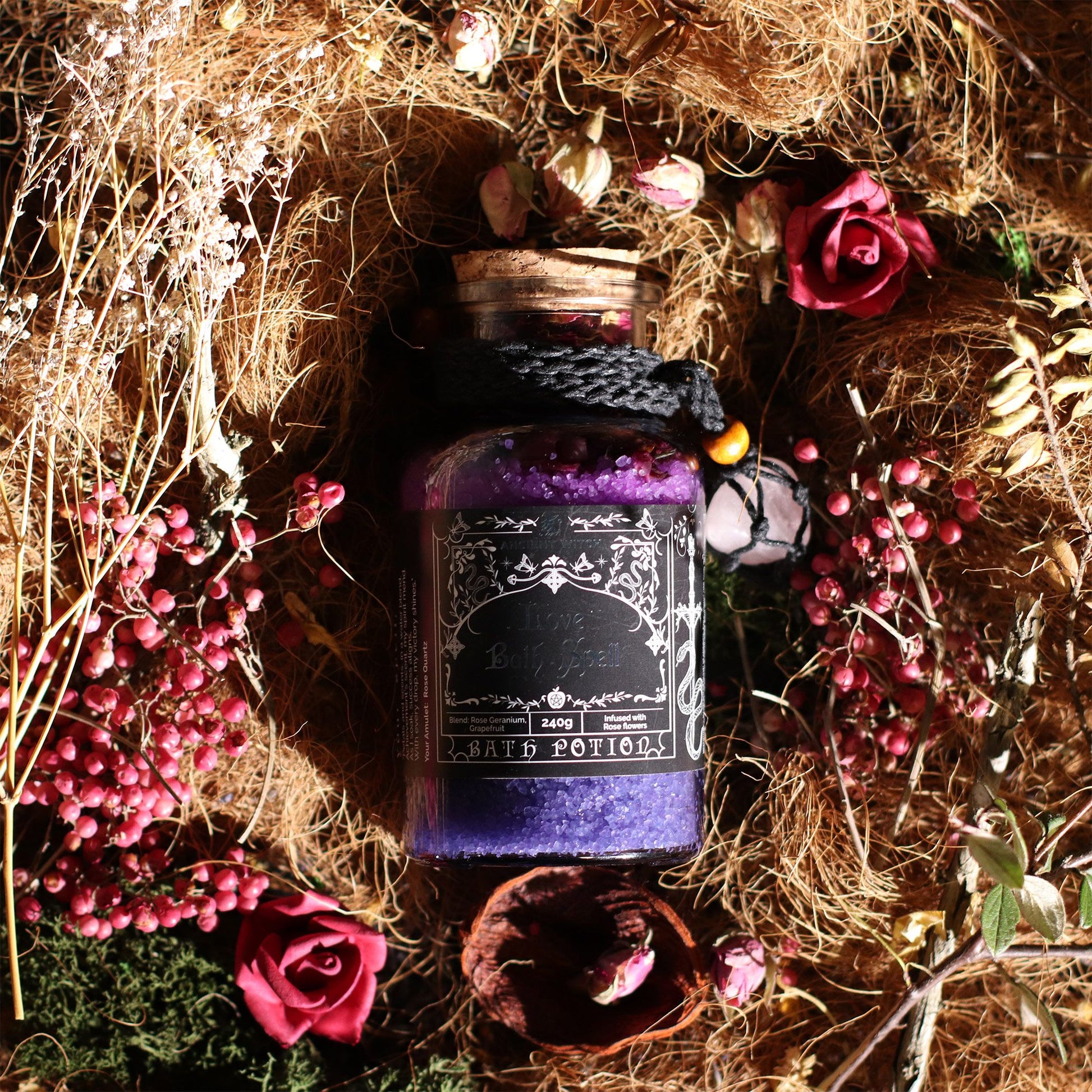 Ancient Witch Love Bath Spell Potion – Rose Quartz Ritual Bath (240g) – product image 11