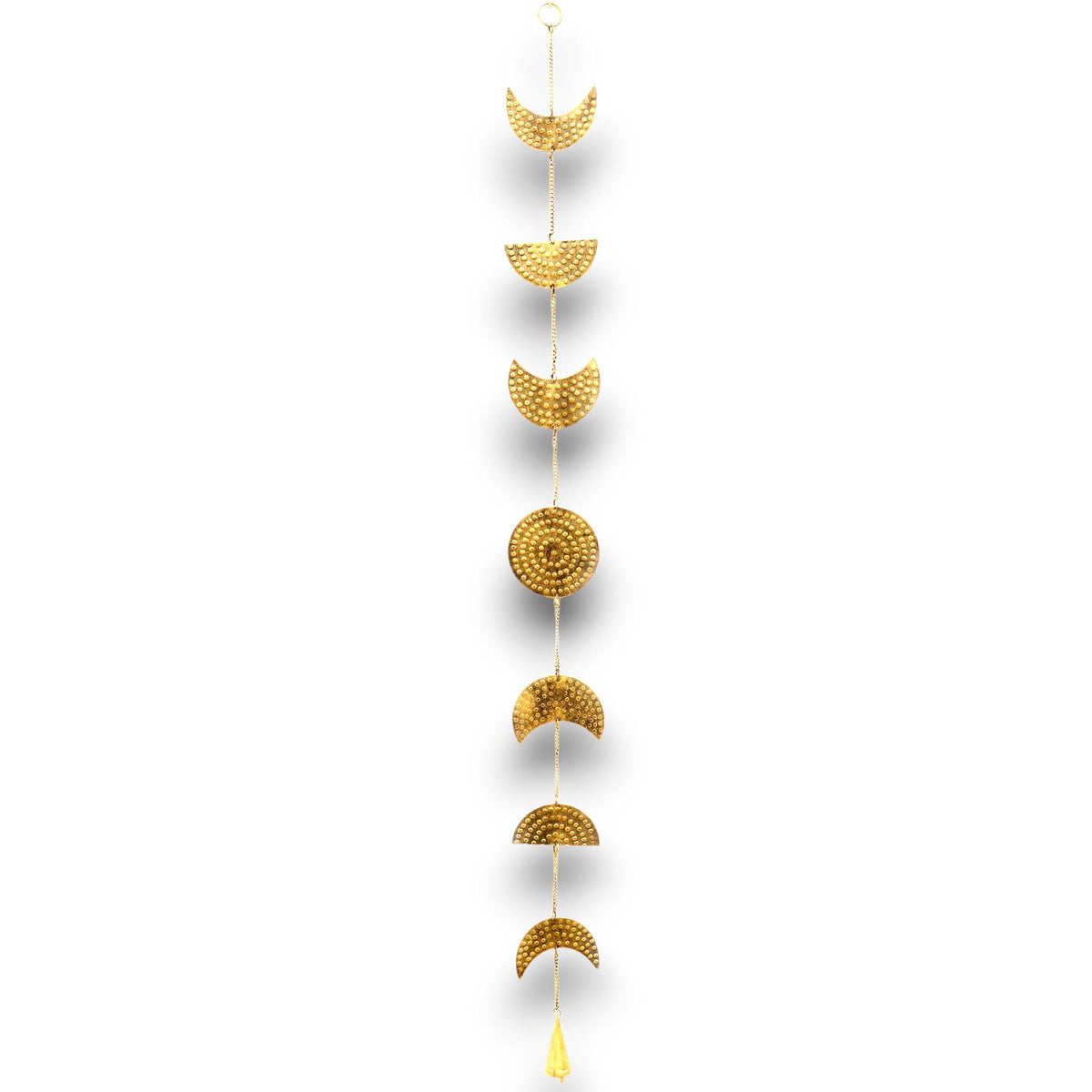 Moon Phases Brass Drop Chime with Bell, 1m