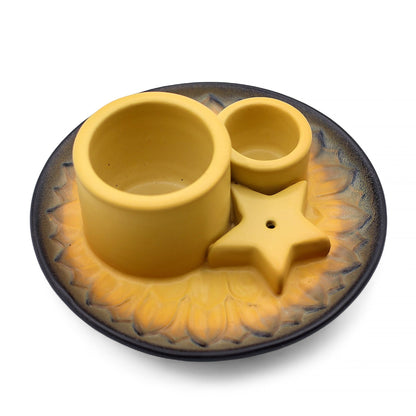 Palo Santo Stick & Smudge Holder - Mandala - Sand & Grey – product image 10