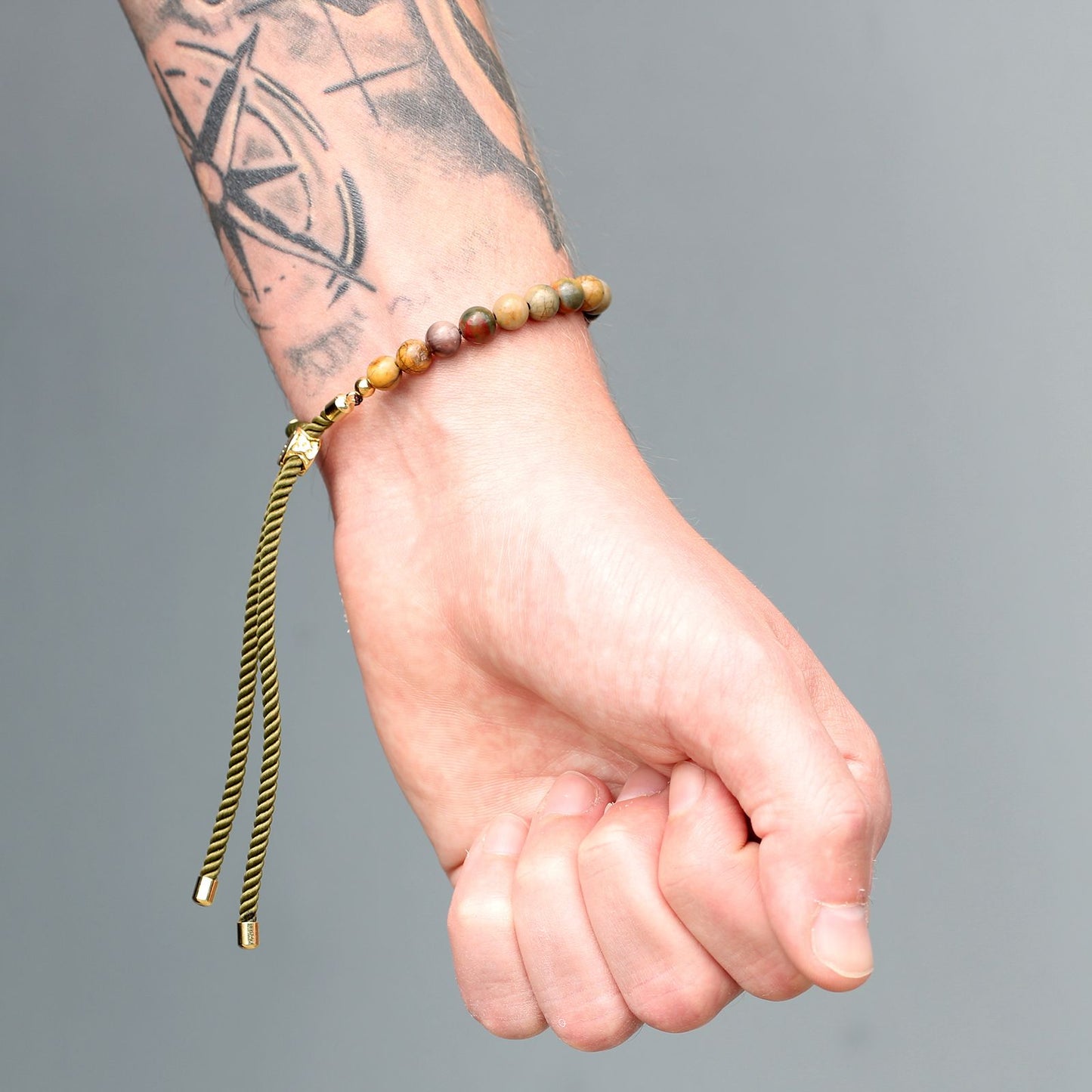 18K Gold Plated Gemstone Black String Bracelet - Tiger Eye – packaging
