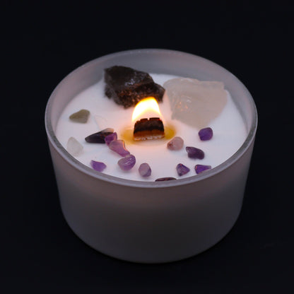 Crown Chakra Crystal Candle - Divine Light