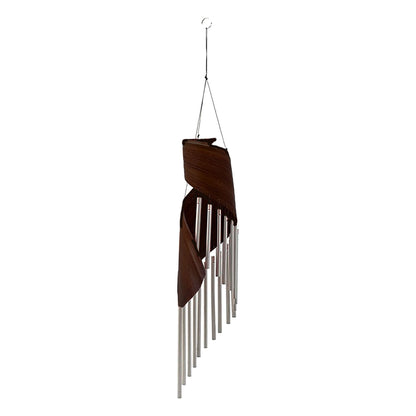 Artisan Spiral Wind Chimes – Chocolate Finish