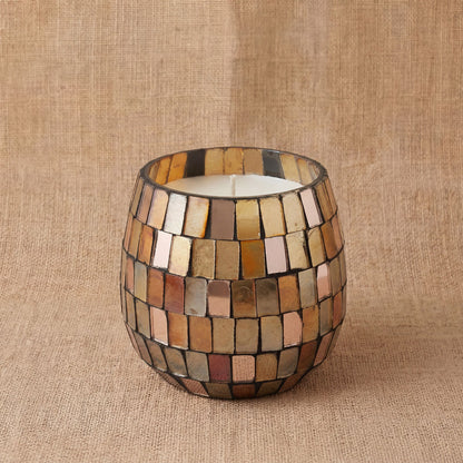 Small Glass Jar Candles - Amber Mosaic