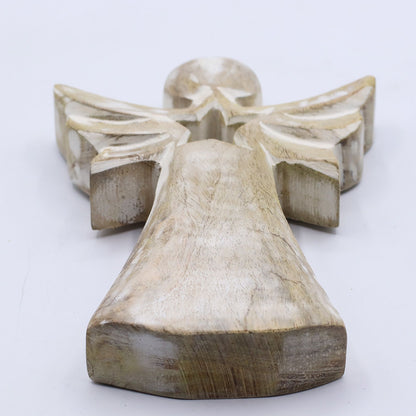 Mango Wood Angel - Whitewash with Star Cut Out – packaging