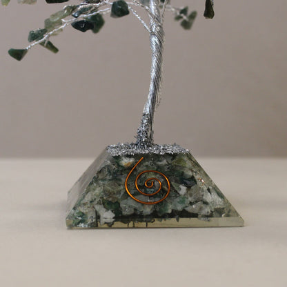 Gemstone Tree with Organite Base - 160 Stone - Moss Agate – packaging