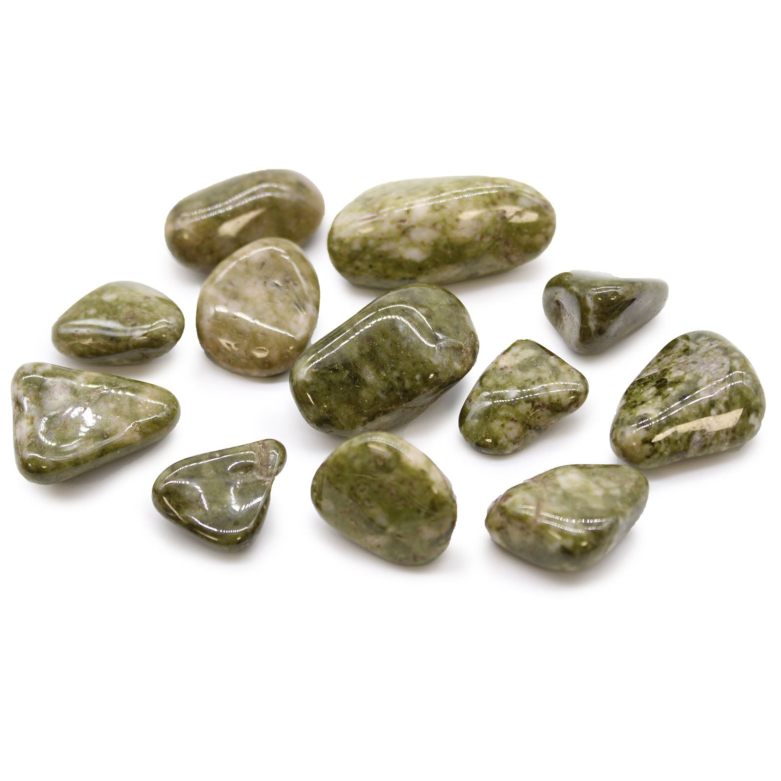 Medium African Tumble Stones - Epidote Snowflake | Auro & Co
