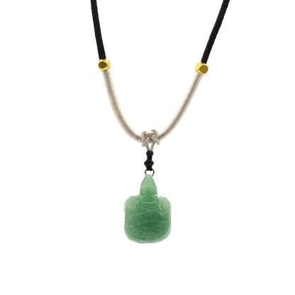 Cord Necklace Gemstone Pendant - Jade Turtle | Auro & Co