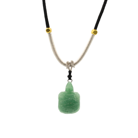 Cord Necklace Gemstone Pendant - Jade Turtle | Auro & Co