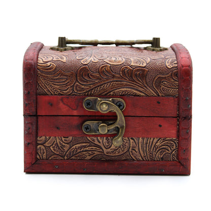 Floral Embossed Colonial Vintage Style Box, Medium Large