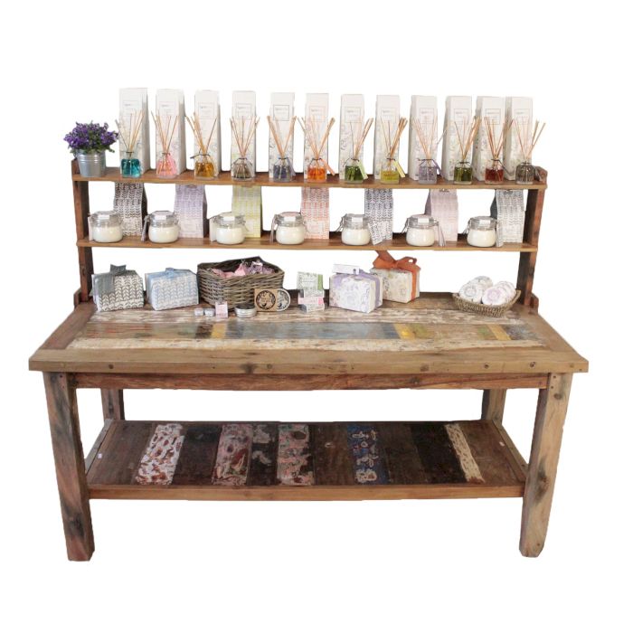 A&C 2.2m Standard Table with top shelf | Auro & Co
