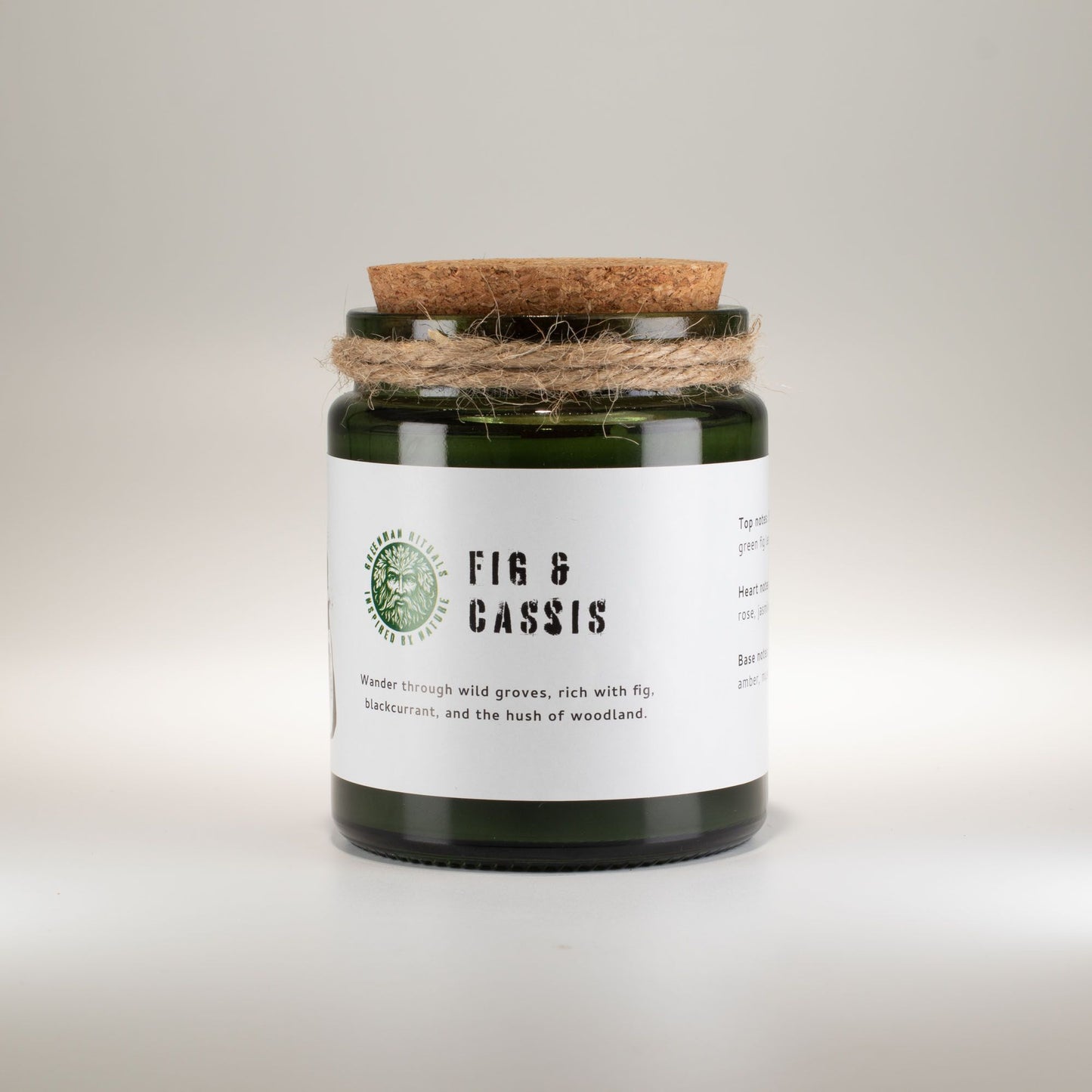 Greenman Woodwick Soy Candle - Fig & Cassis – lifestyle shot