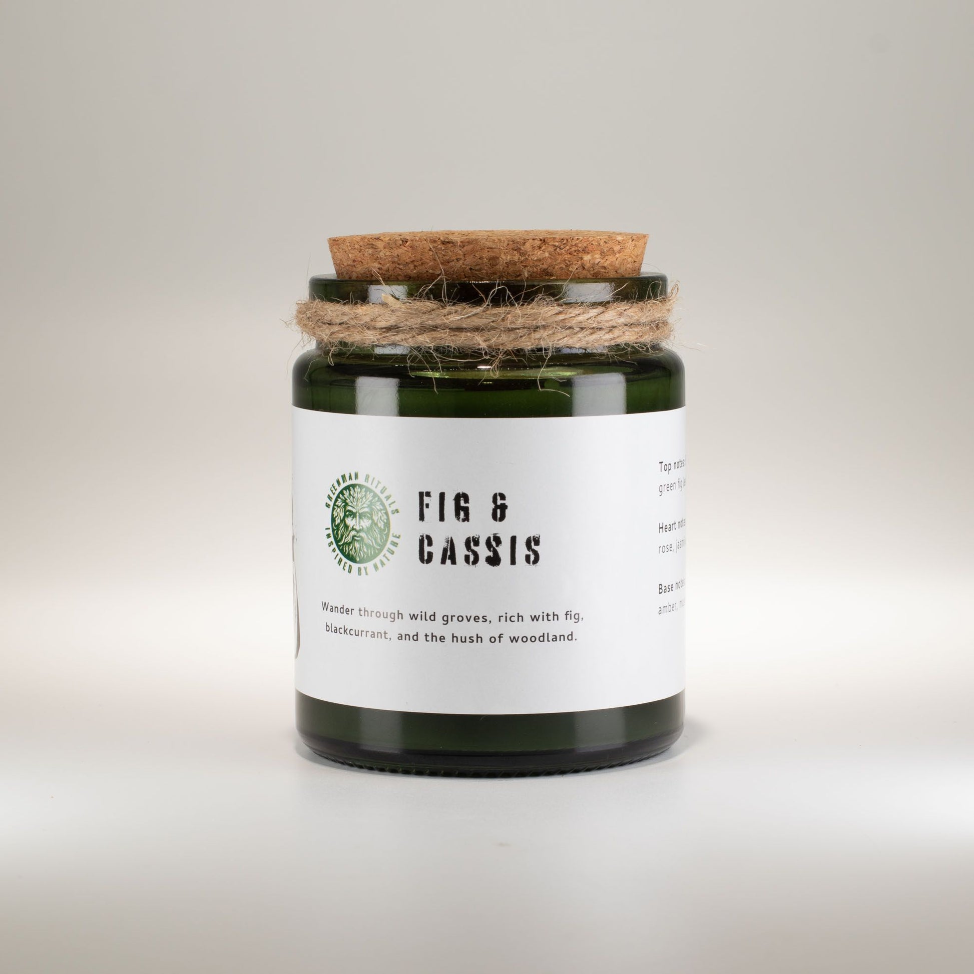 Greenman Woodwick Soy Candle - Fig & Cassis – lifestyle shot